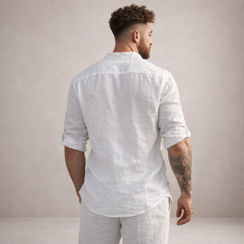 Marceau | Chemise Lin Col Officier