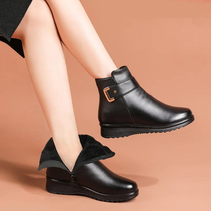 Quiterie | Bottines Fourrées Bride Latérale