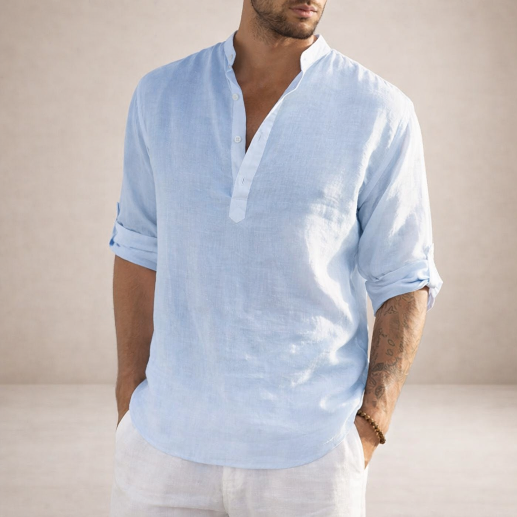 Marceau | Chemise Lin Col Officier