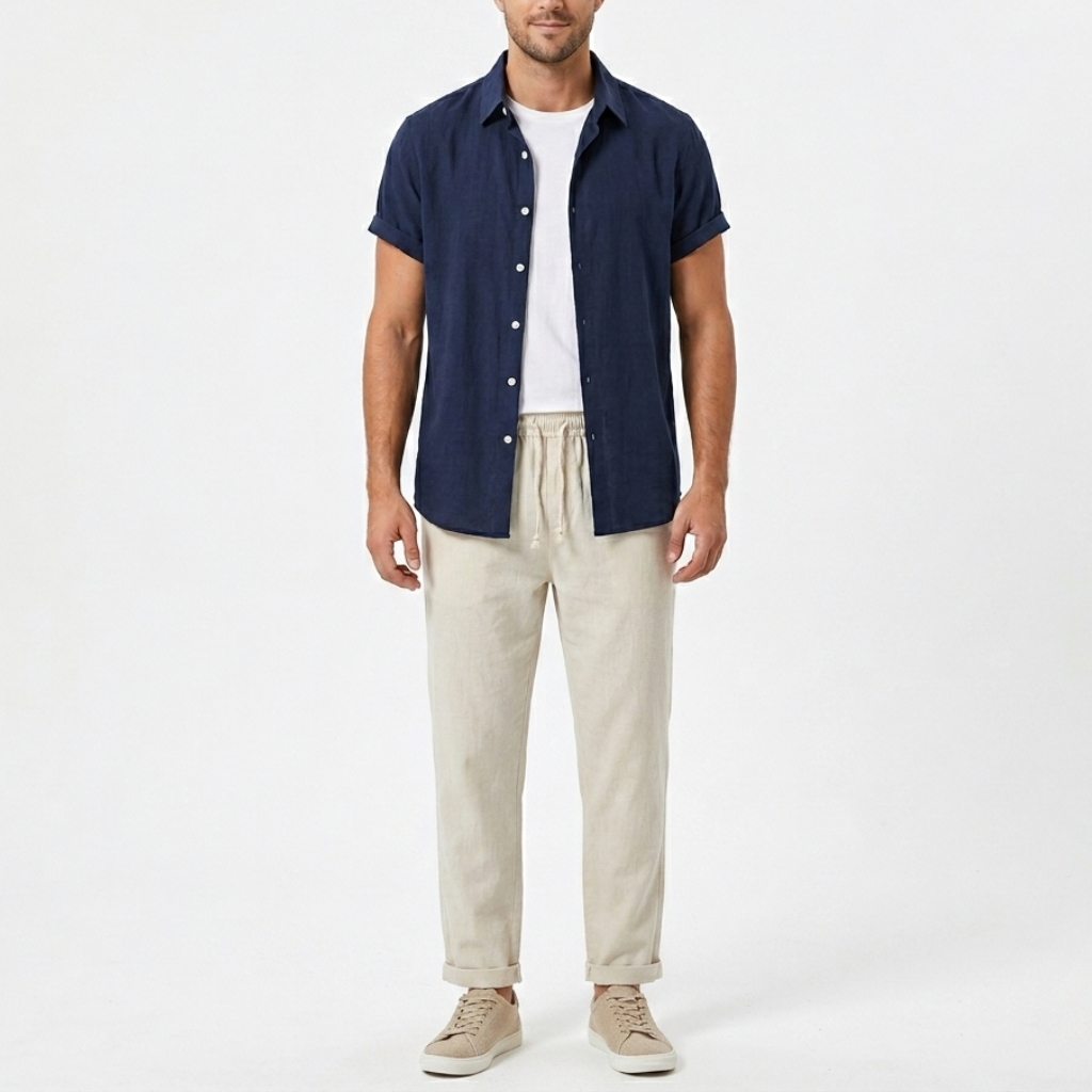 Placide | Ensemble Chemise Manches Courtes & Pantalon