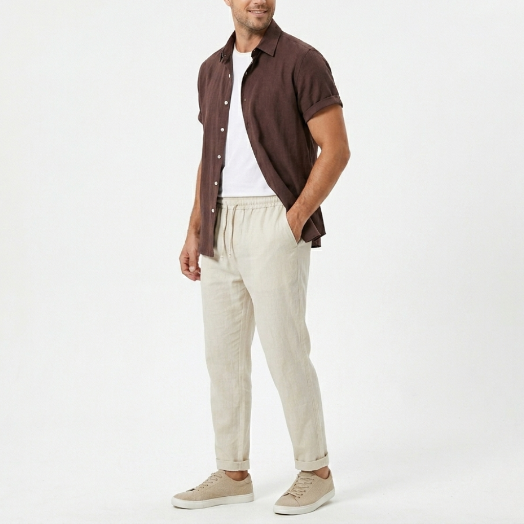 Placide | Ensemble Chemise Manches Courtes & Pantalon