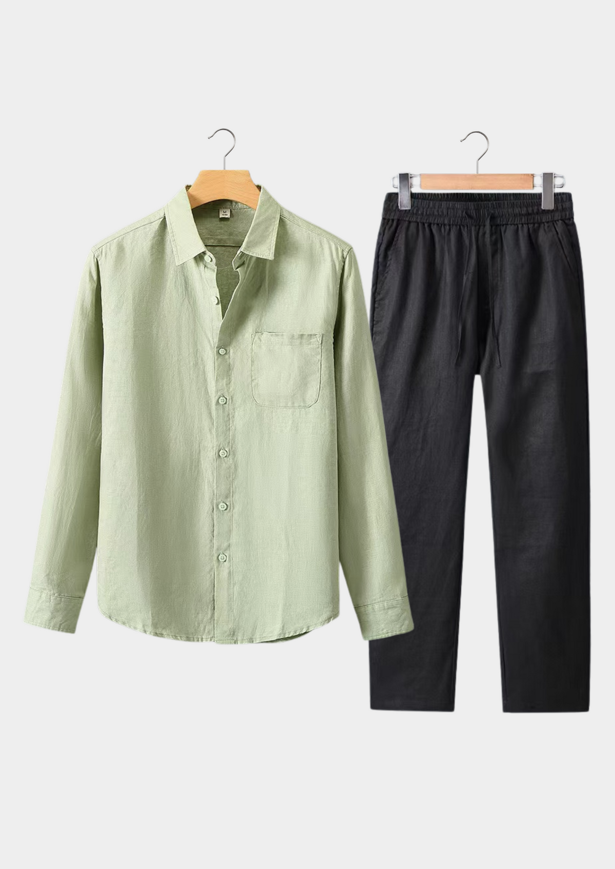 Nathan | Ensemble Lin Manches Longues Menthe
