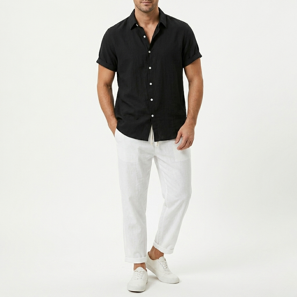 Placide | Ensemble Chemise Manches Courtes & Pantalon