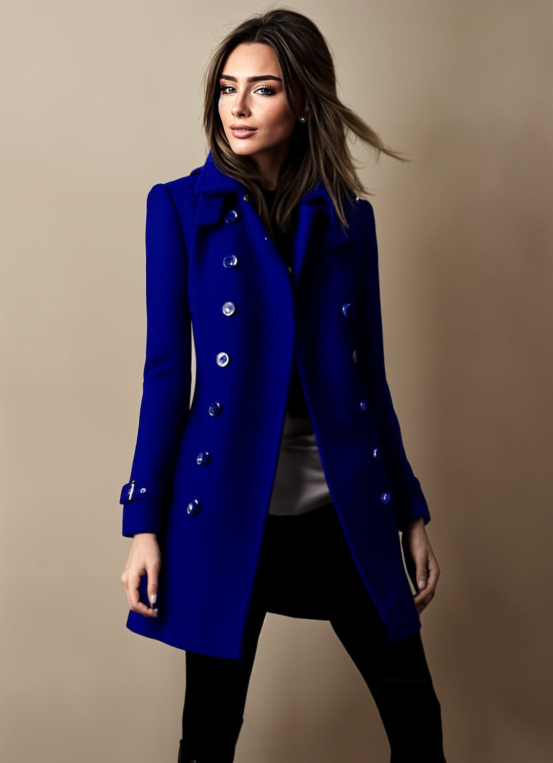 Doriane | Manteau Croisé Revers Structurés
