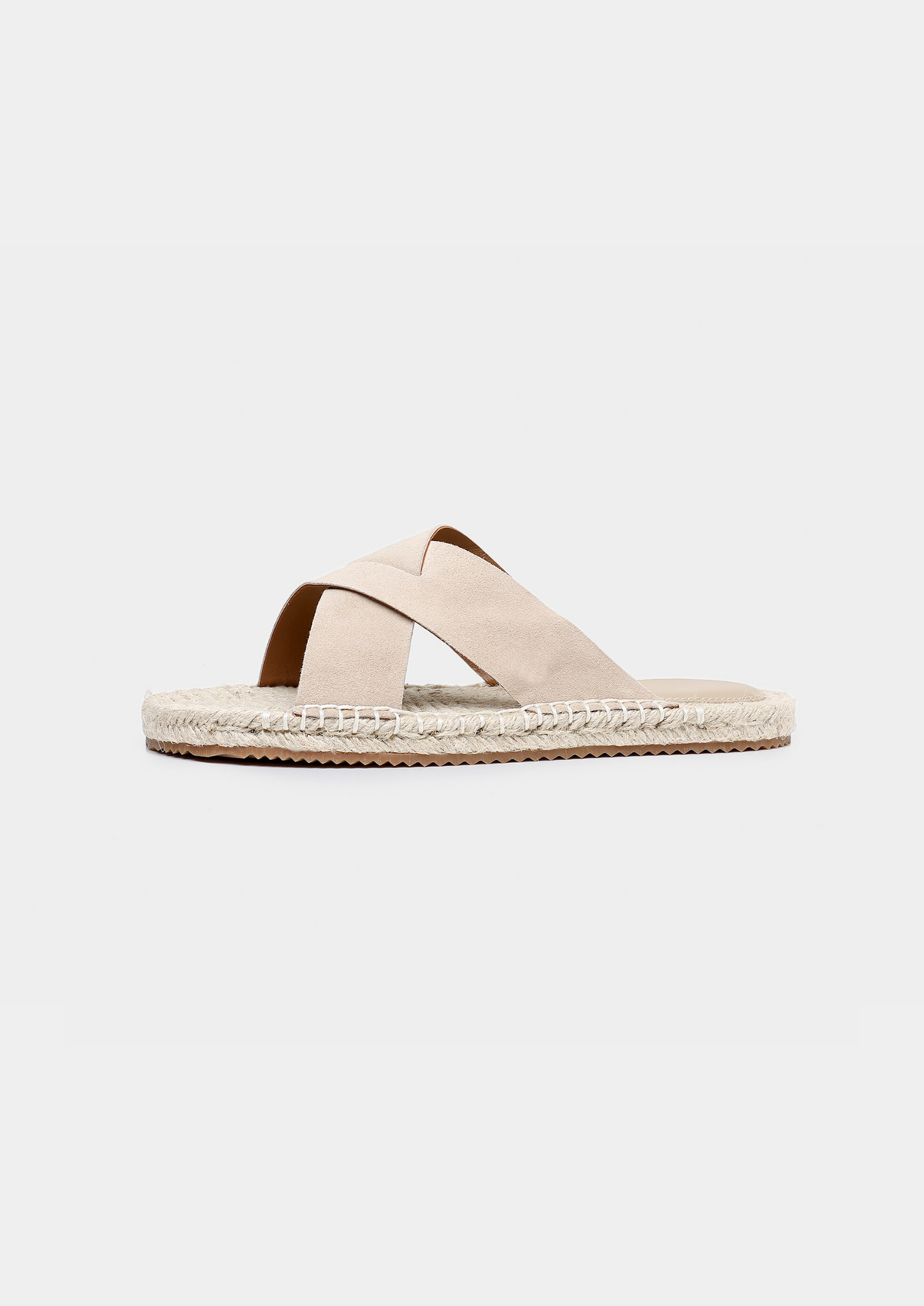Damien | Sandales Resort en Daim Blanc Cassé