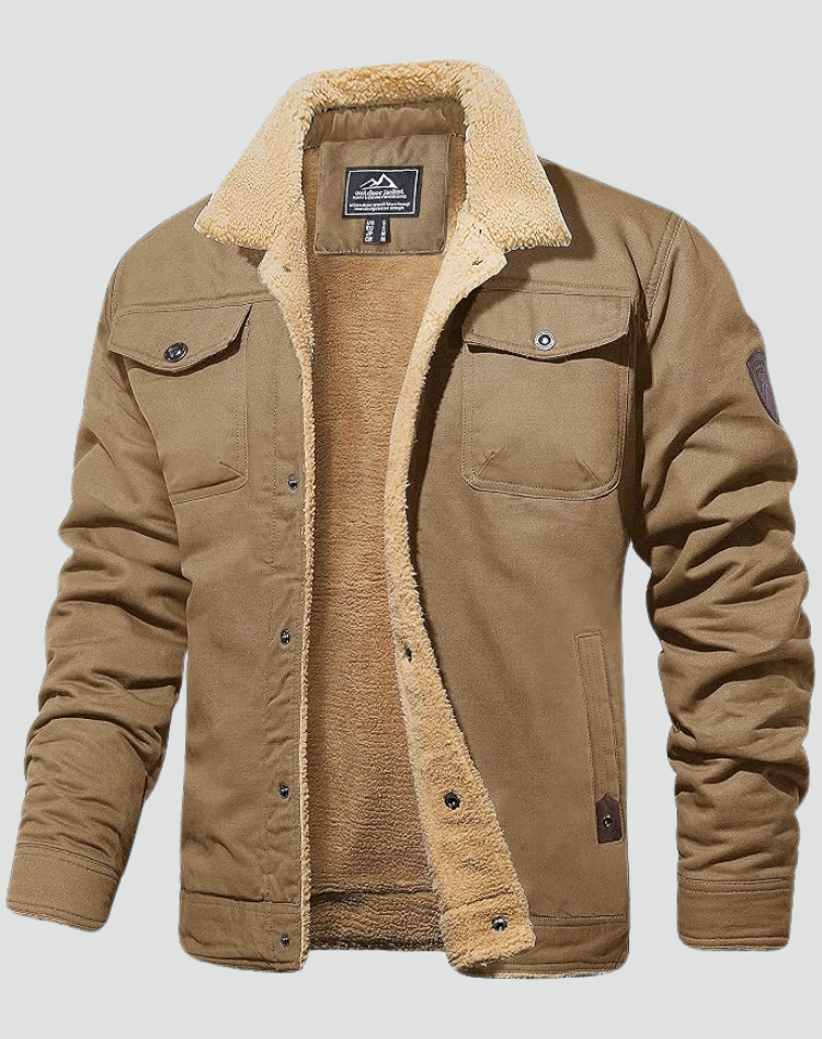 Gédéon | Veste Sherpa Boutons-Pression Poches Poitrine