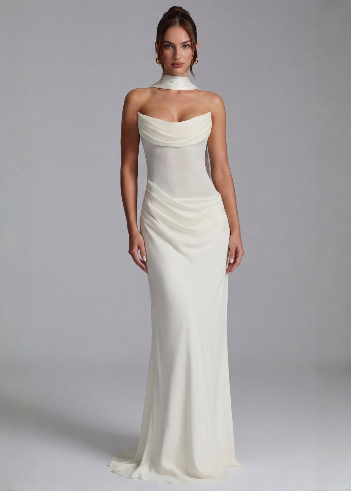 Orlane | Robe Longue Drapée Coupe Ajustée