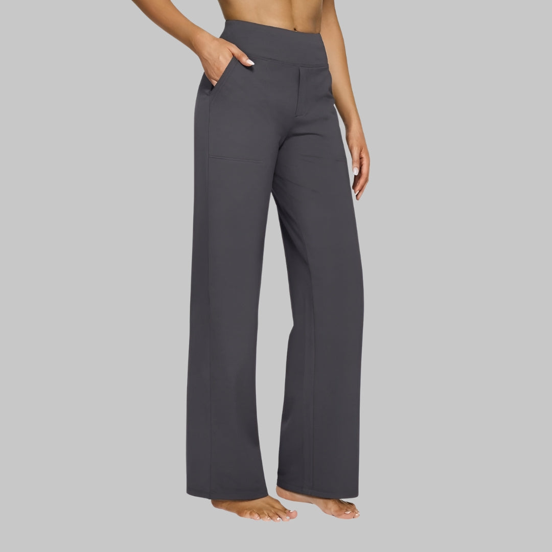 Noémi | Pantalon Droit Taille Haute Femme