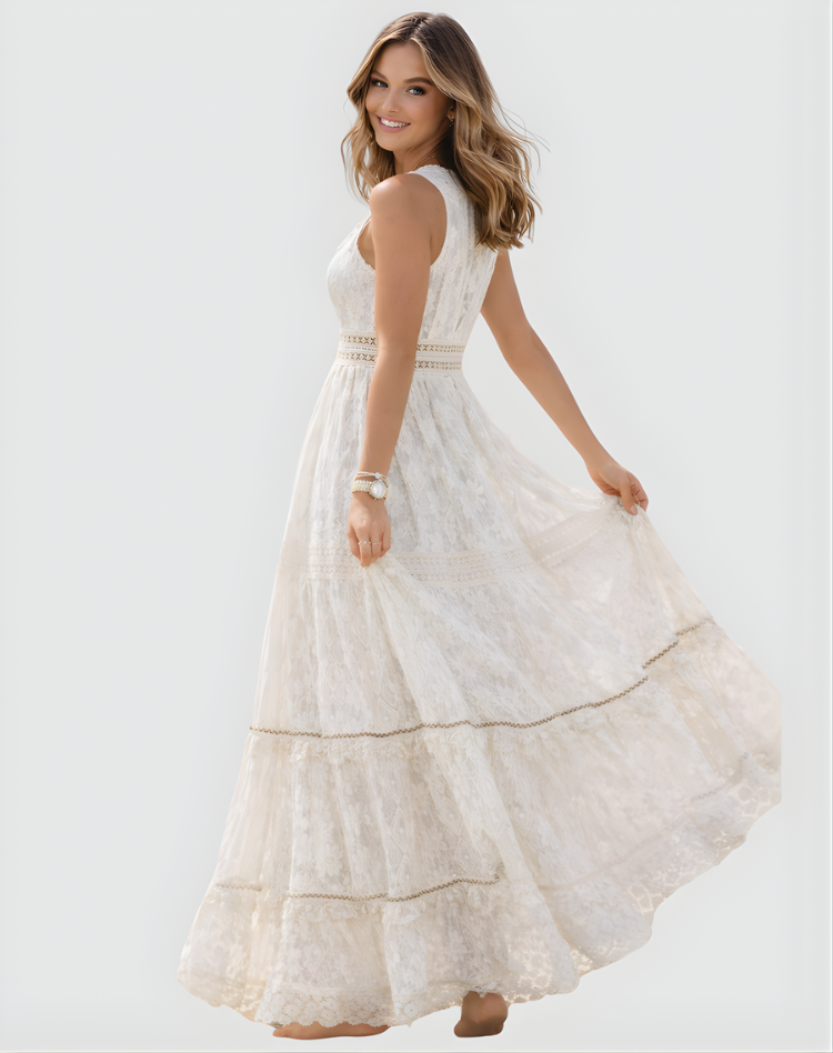 Marguerite | Robe Maxi Plage Col V