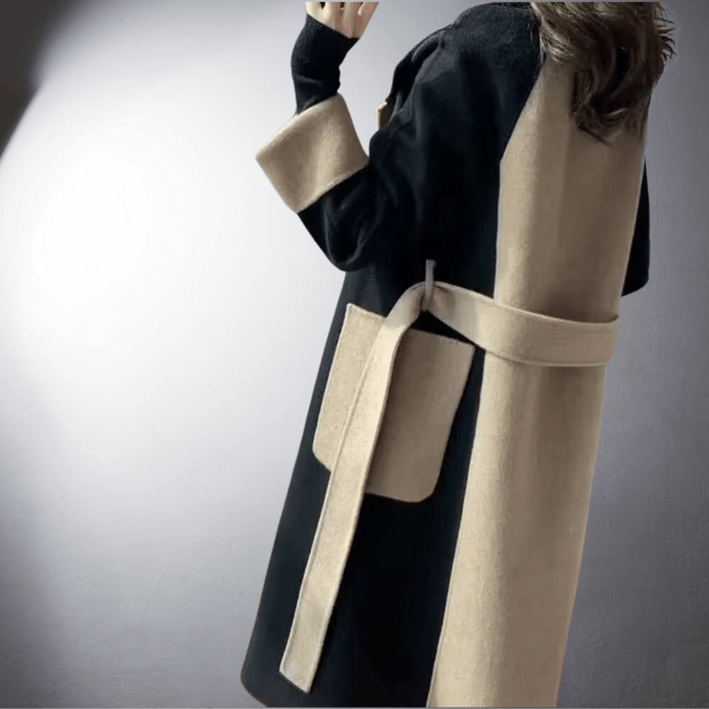 Ève | Manteau Long à Revers Poignets Larges
