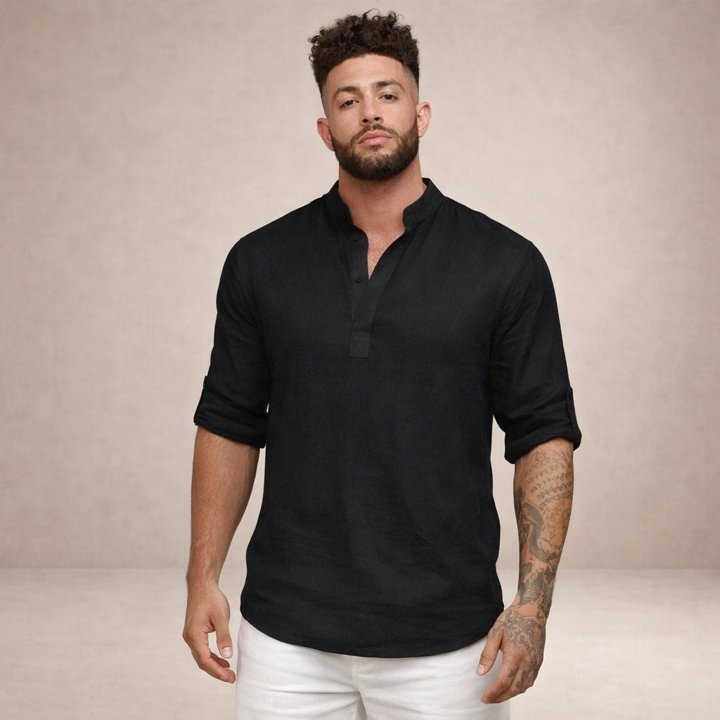 Marceau | Chemise Lin Col Officier