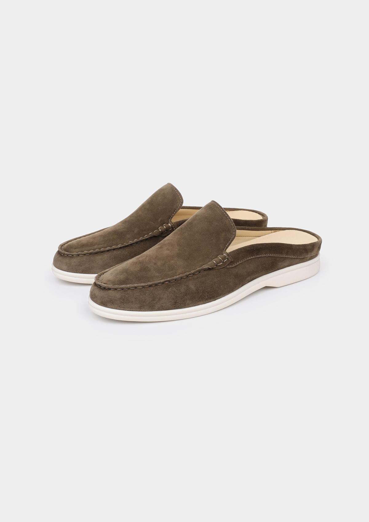 Fabrice | Chaussons en Daim Vert Olive