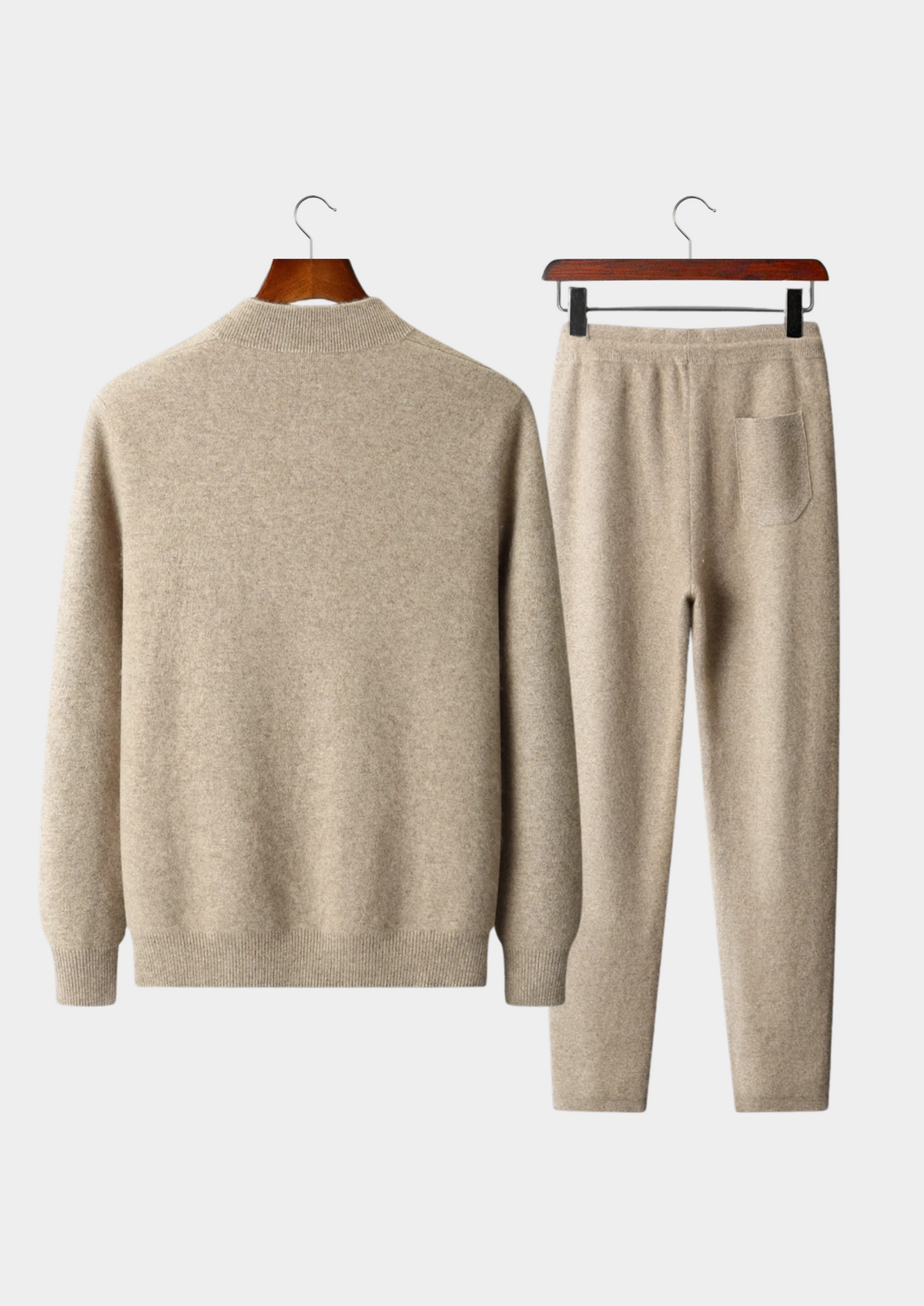 Gabriel | Ensemble Cachemire Zippé Sable