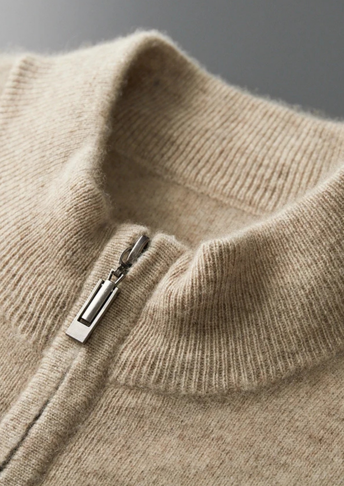 Gabriel | Ensemble Cachemire Zippé Sable