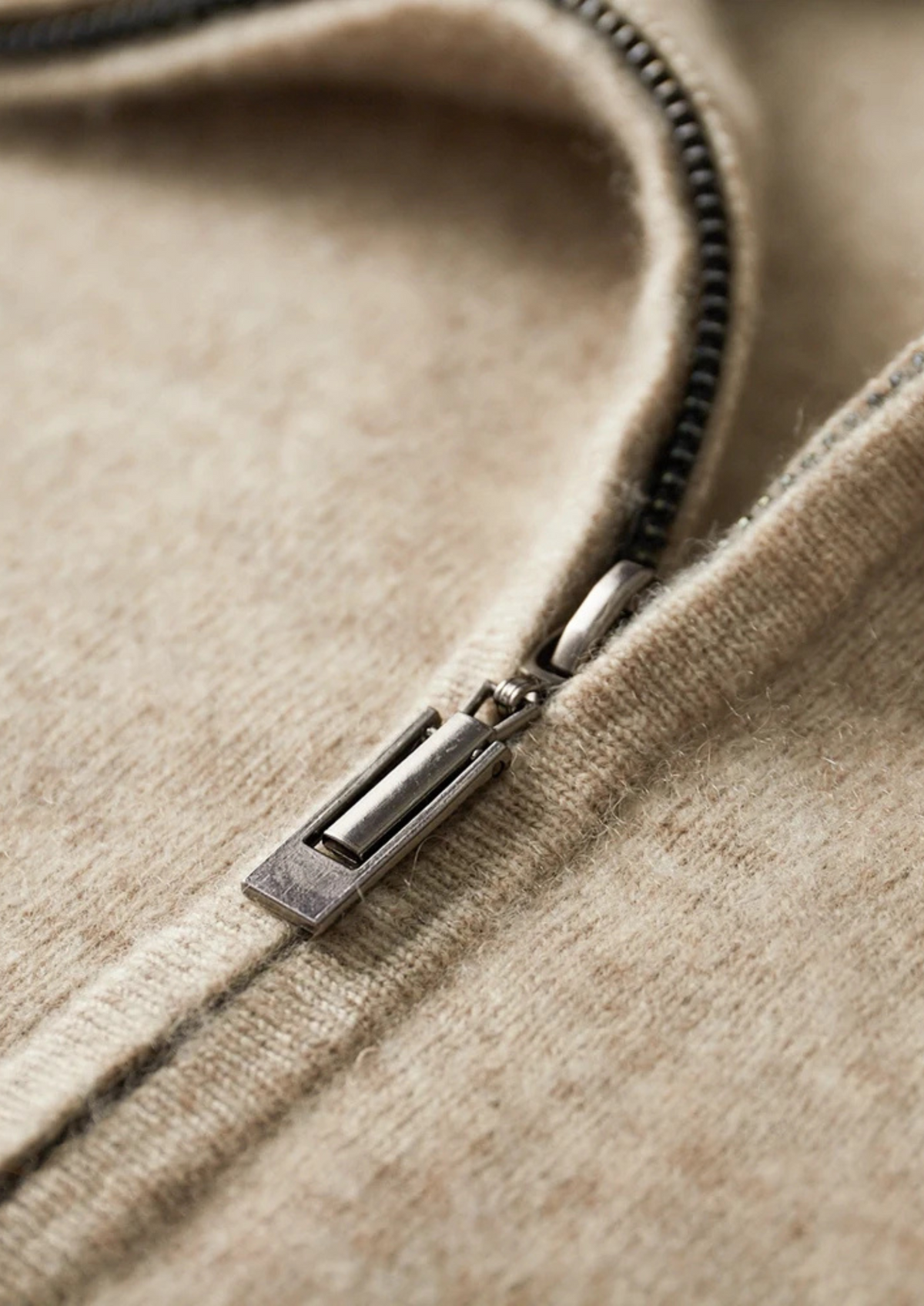 Gabriel | Ensemble Cachemire Zippé Sable