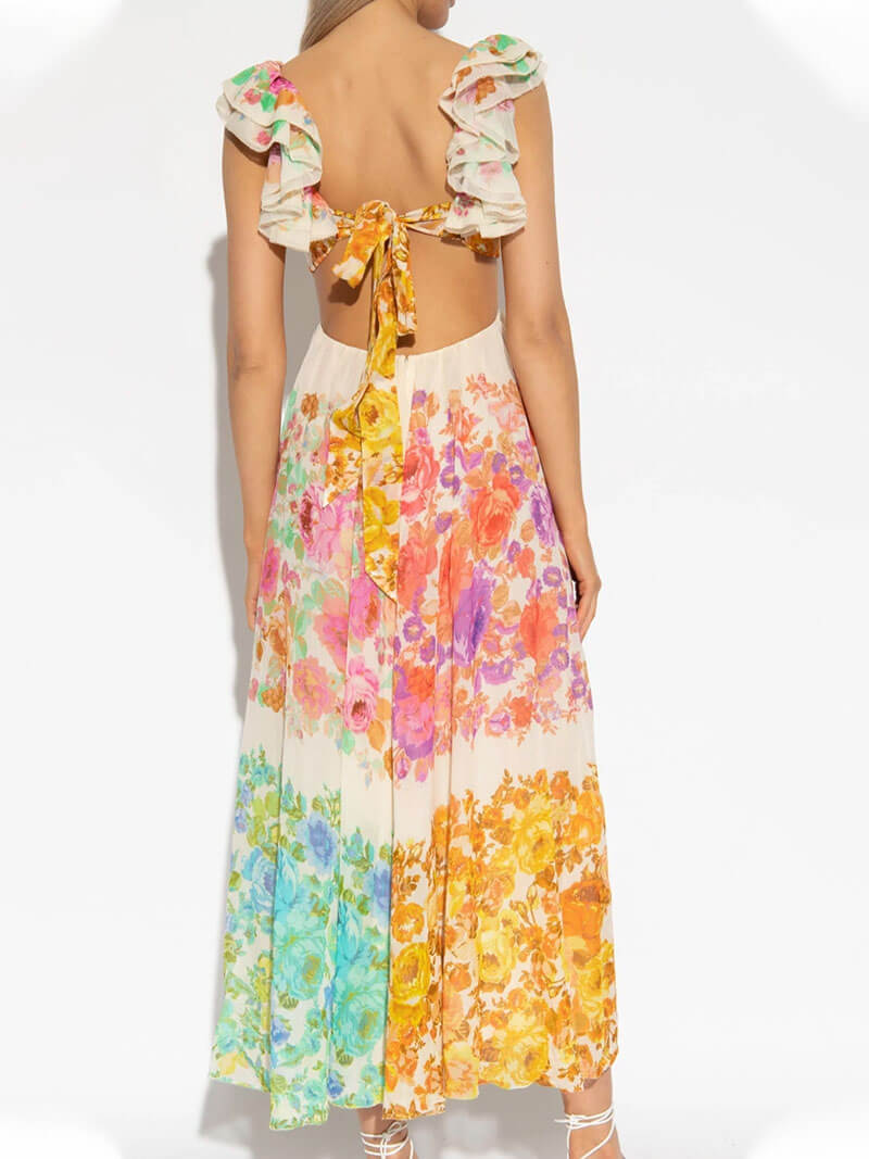 Marion | Robe Maxi Bohème Col V Femme
