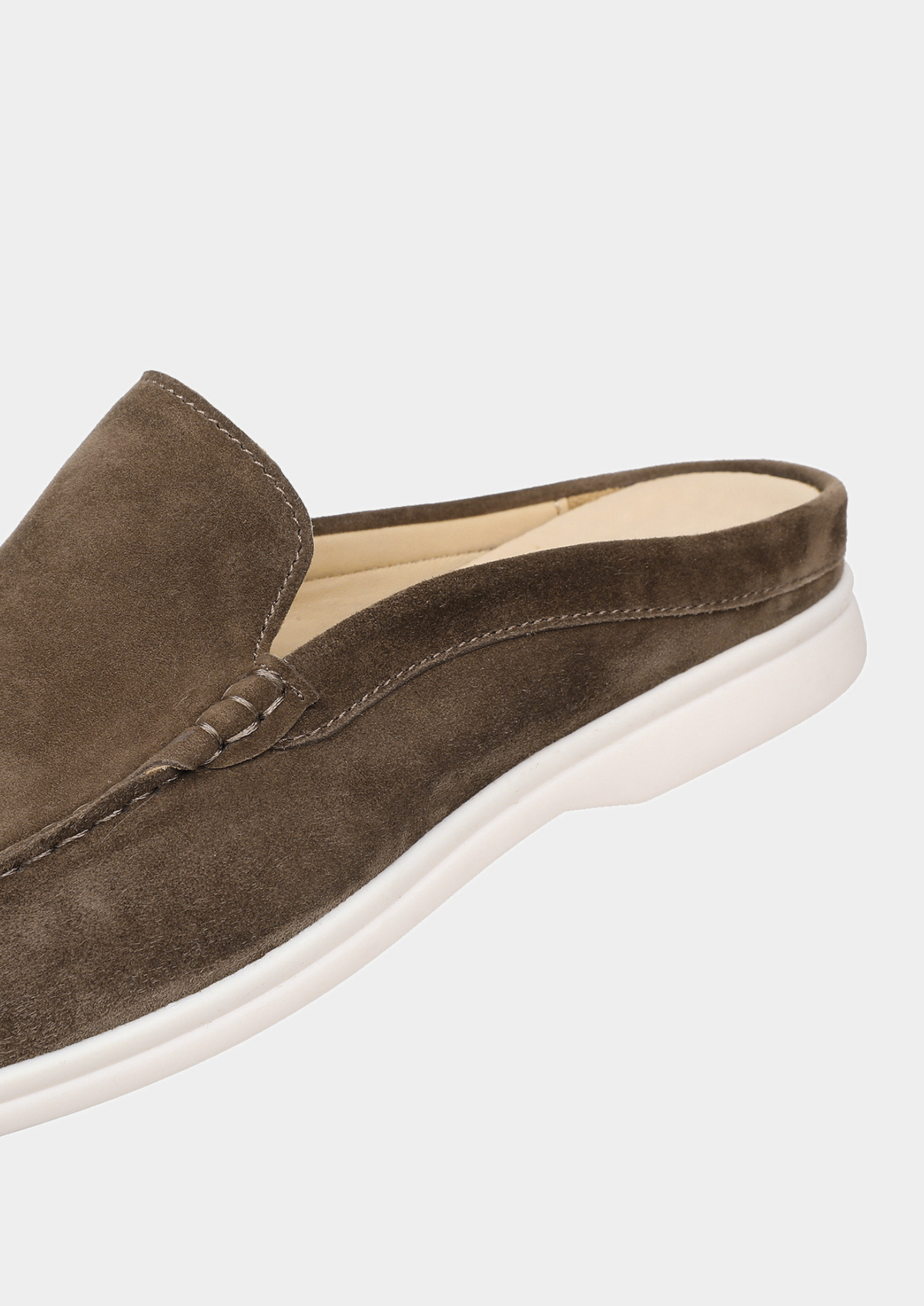 Fabrice | Chaussons en Daim Vert Olive