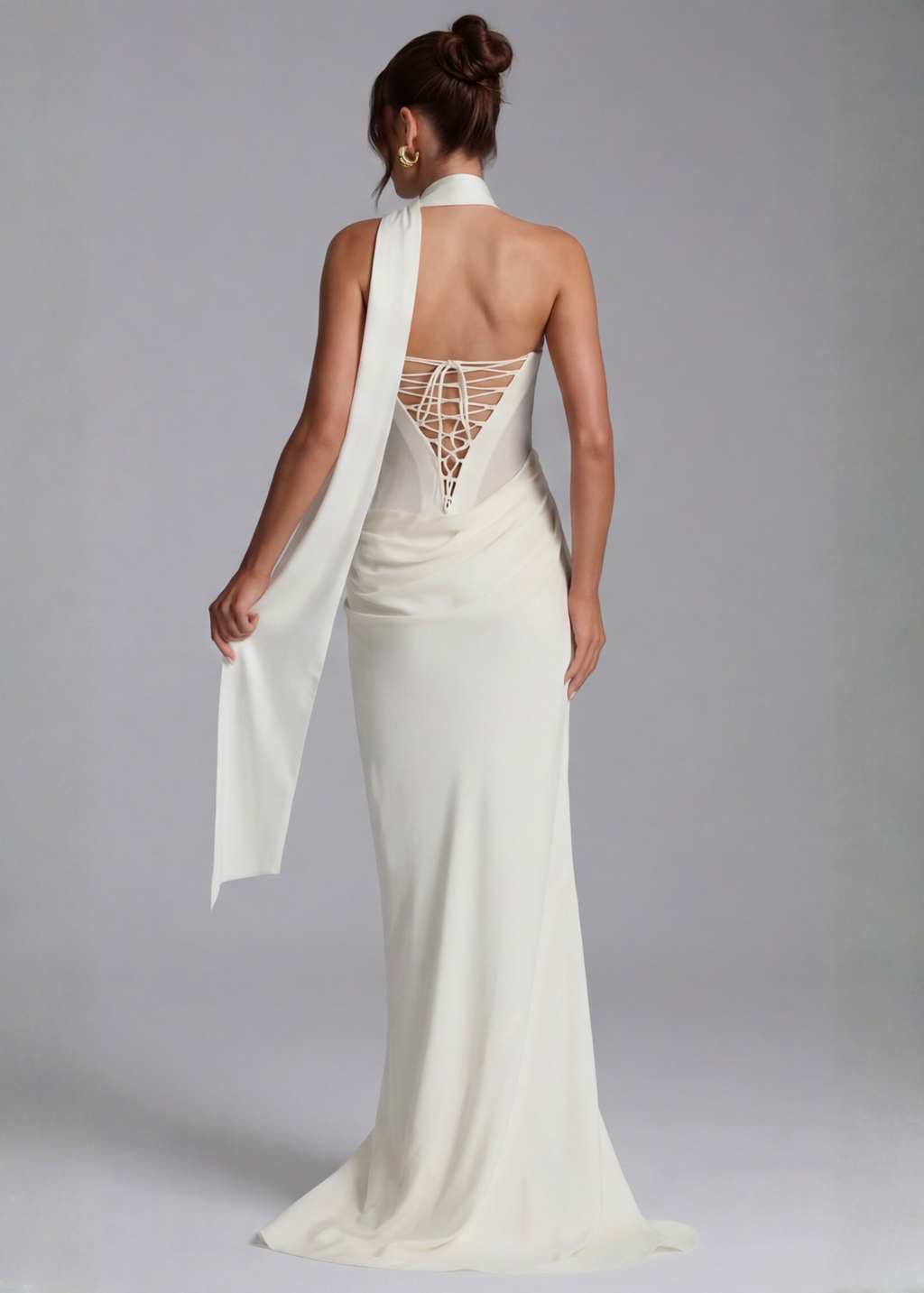 Orlane | Robe Longue Drapée Coupe Ajustée
