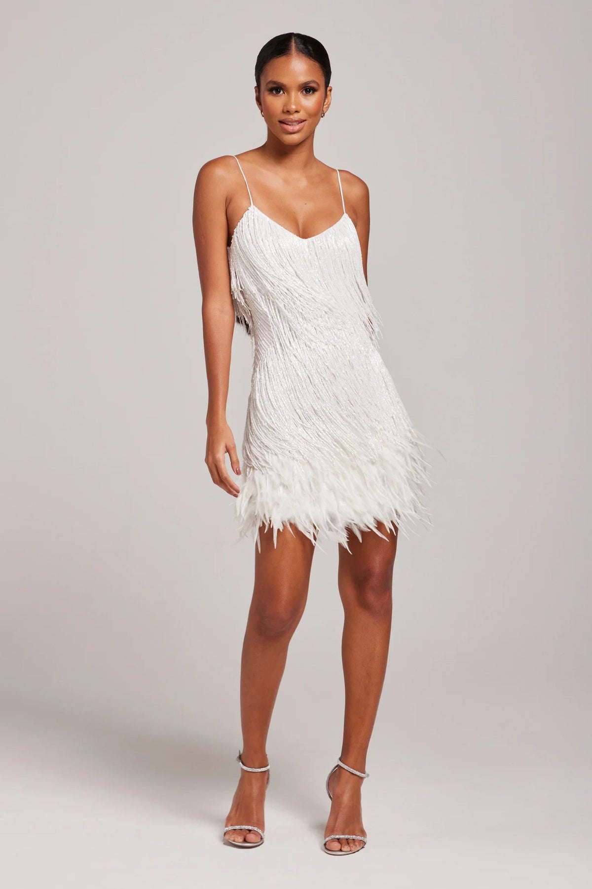 Christine | Robe Mini Franges Col V