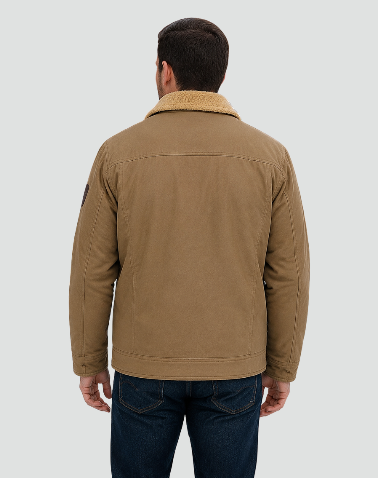 Gédéon | Veste Sherpa Boutons-Pression Poches Poitrine