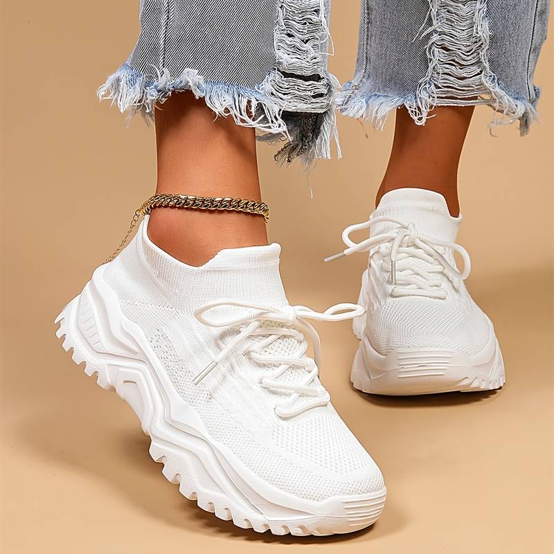 Catherine | Baskets Semelle Épaisse Lacets