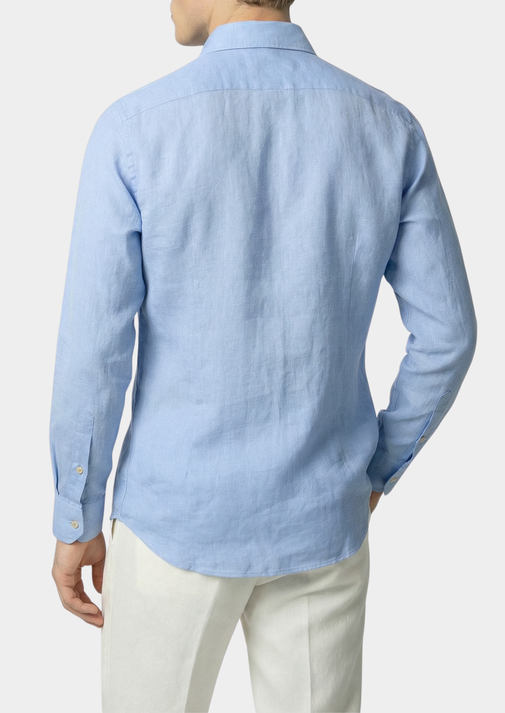 Josué | Chemise Lin Style Côtier Bleu Ciel