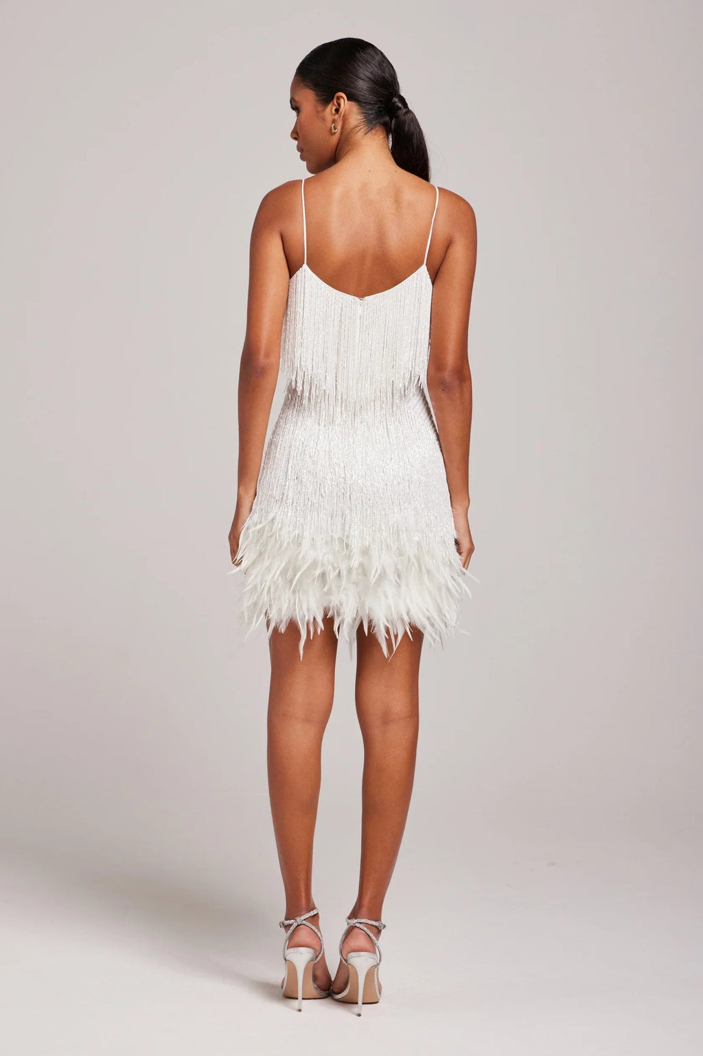 Christine | Robe Mini Franges Col V