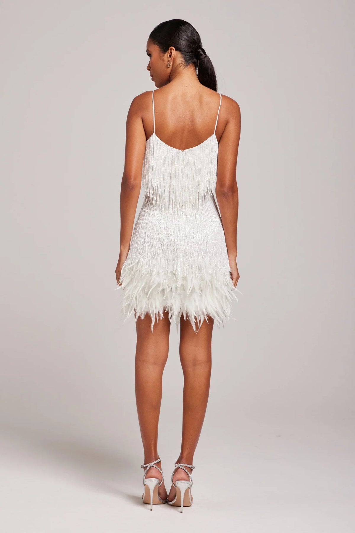 Christine | Robe Mini Franges Col V