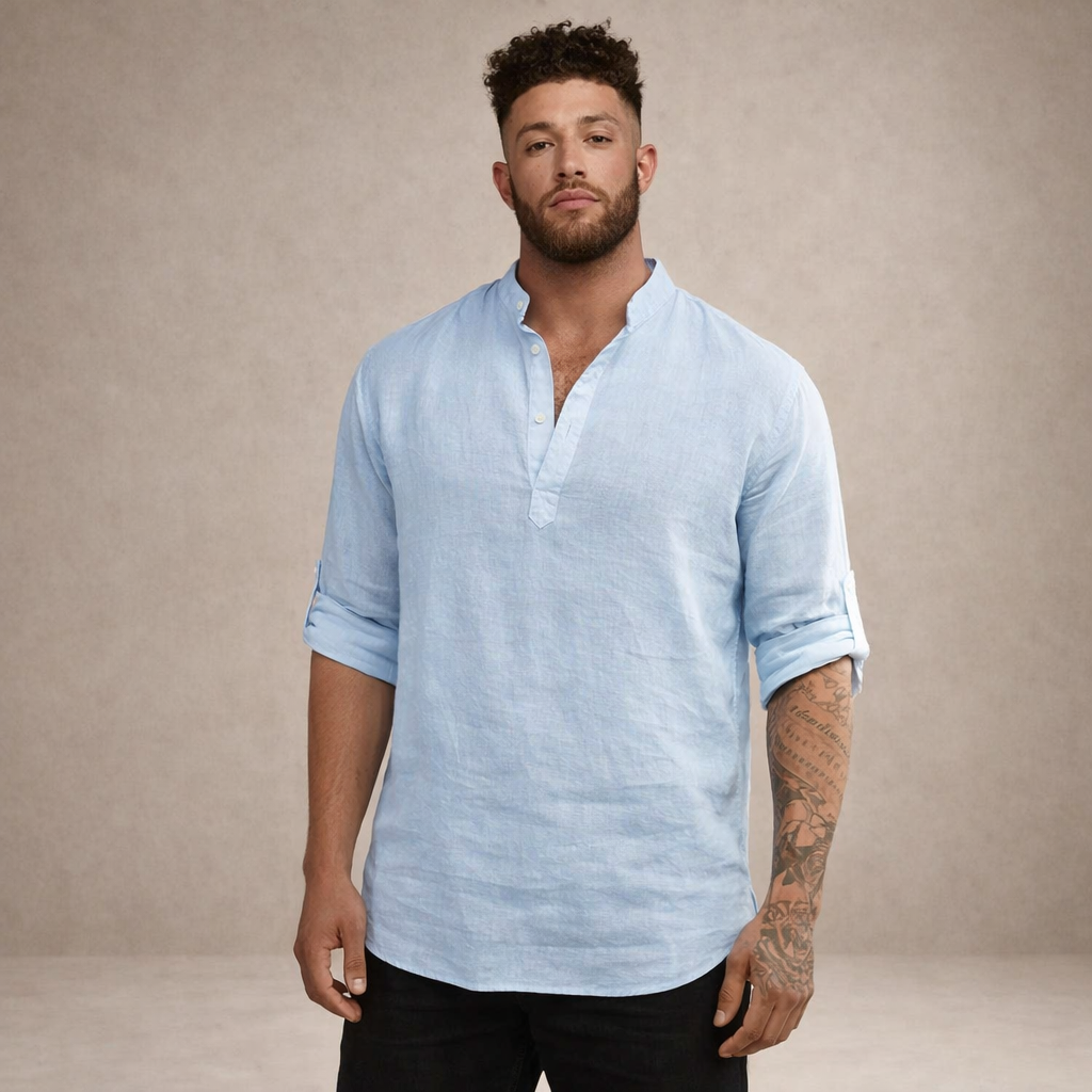 Marceau | Chemise Lin Col Officier