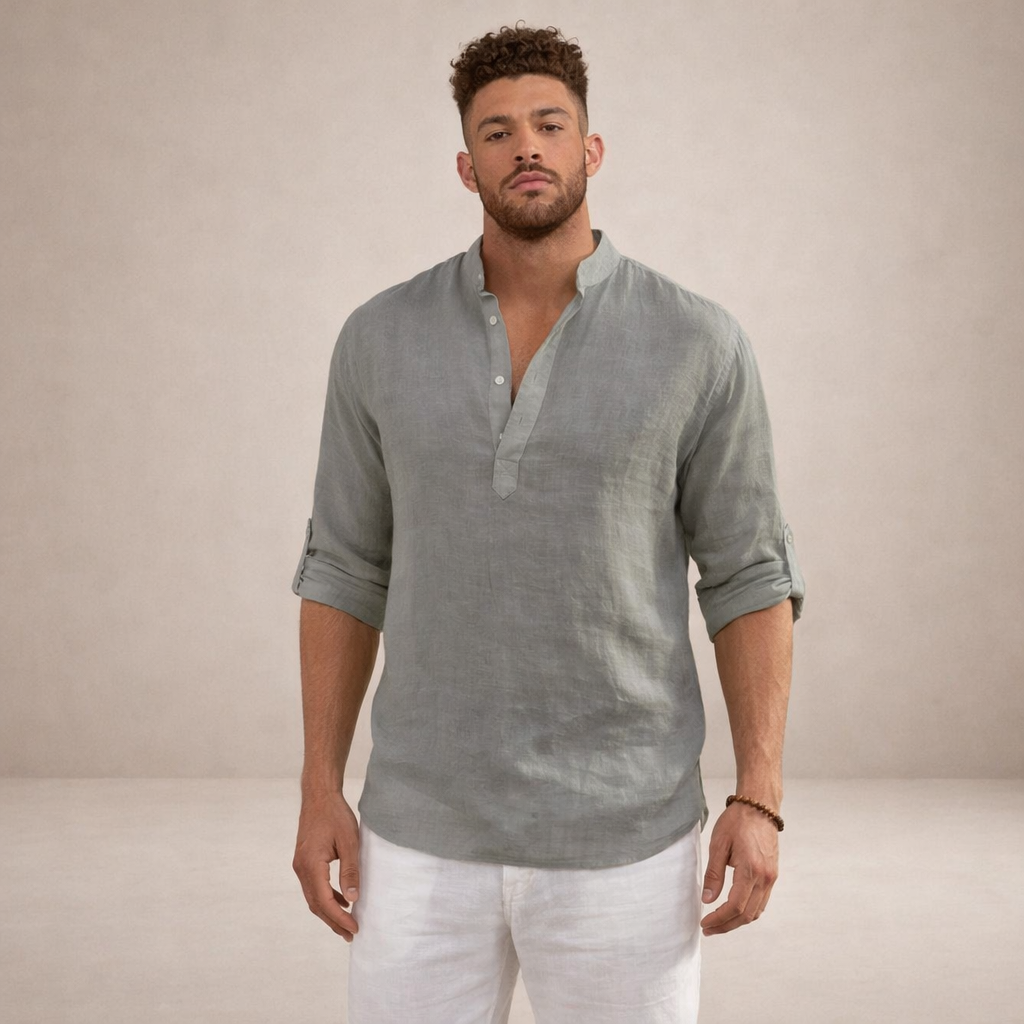 Marceau | Chemise Lin Col Officier