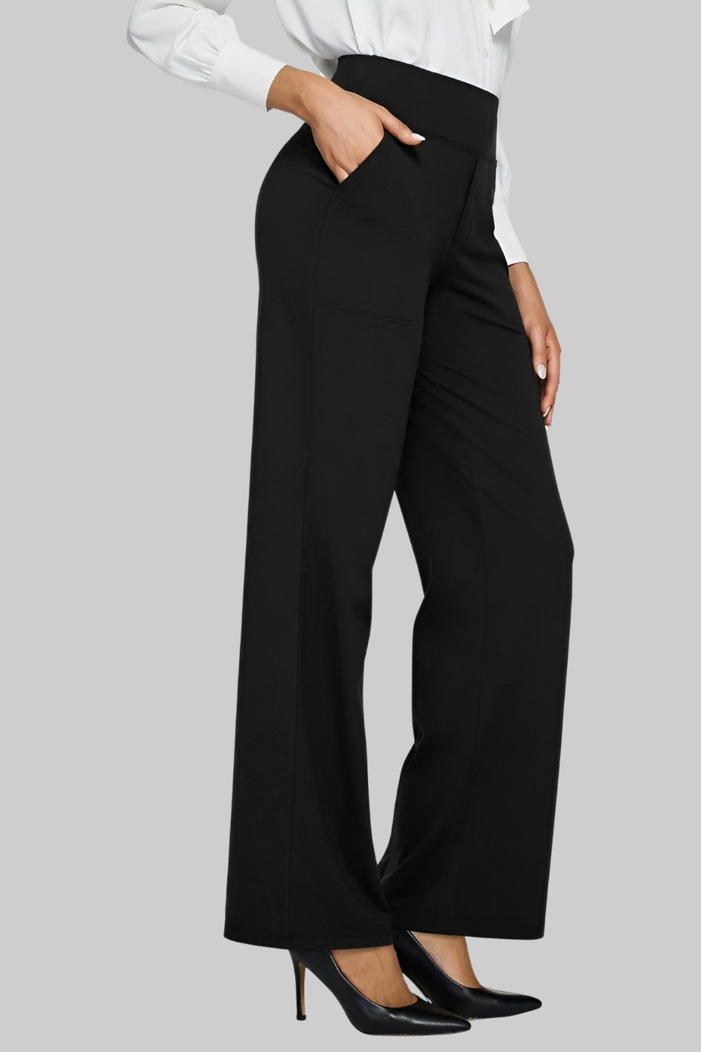 Noémi | Pantalon Droit Taille Haute Femme