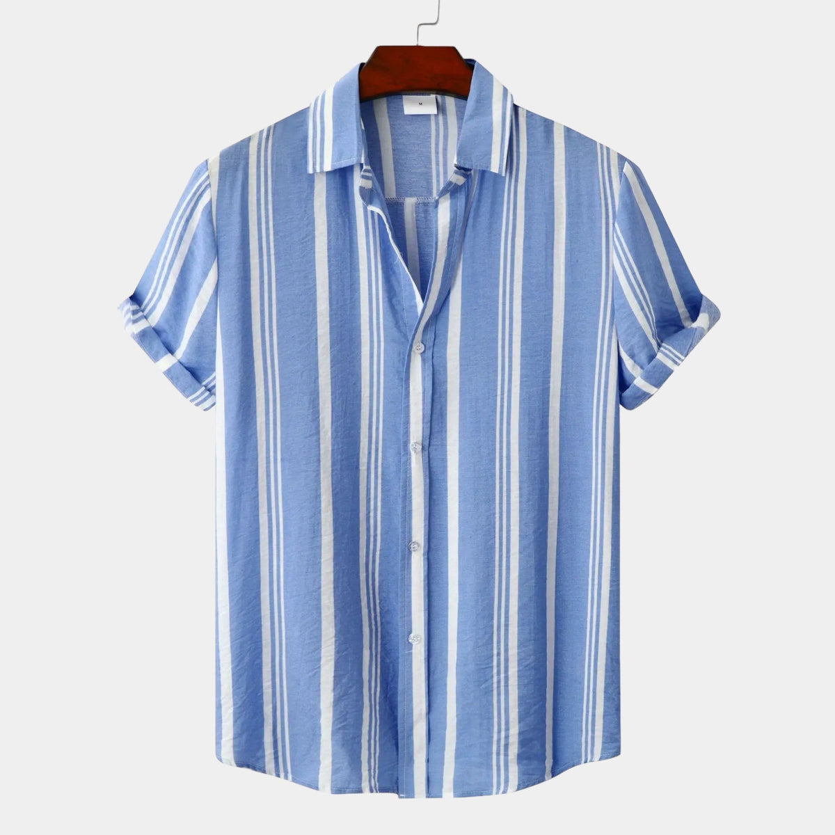 Ronan | Chemise Rayée Manches Courtes