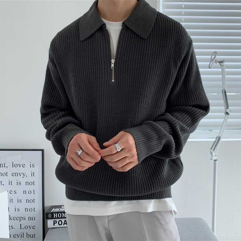 Oscar | Pull Zippé Maille Coupe Ample