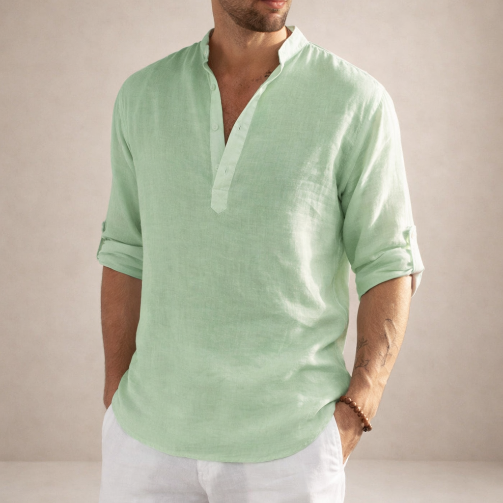Marceau | Chemise Lin Col Officier