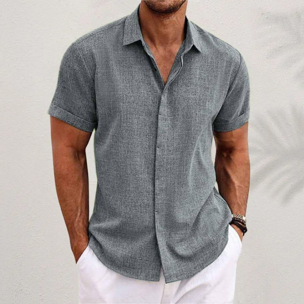 Eustache | Chemise Lin Manches Courtes Style