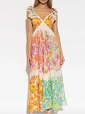 Marion | Robe Maxi Bohème Col V Femme
