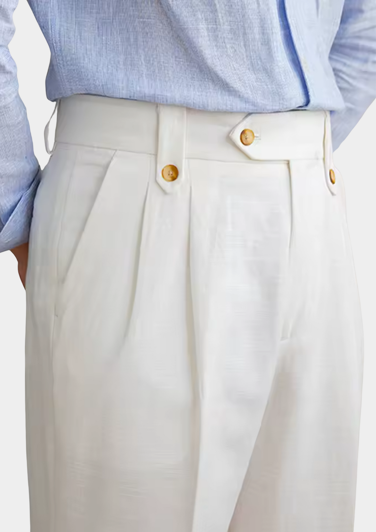 Fantin | Pantalon Plissé Côtier Blanc