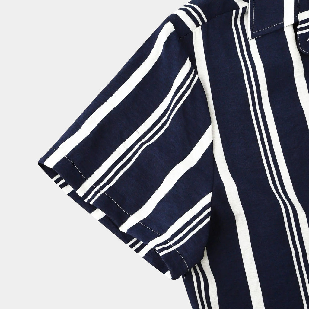 Ronan | Chemise Rayée Manches Courtes