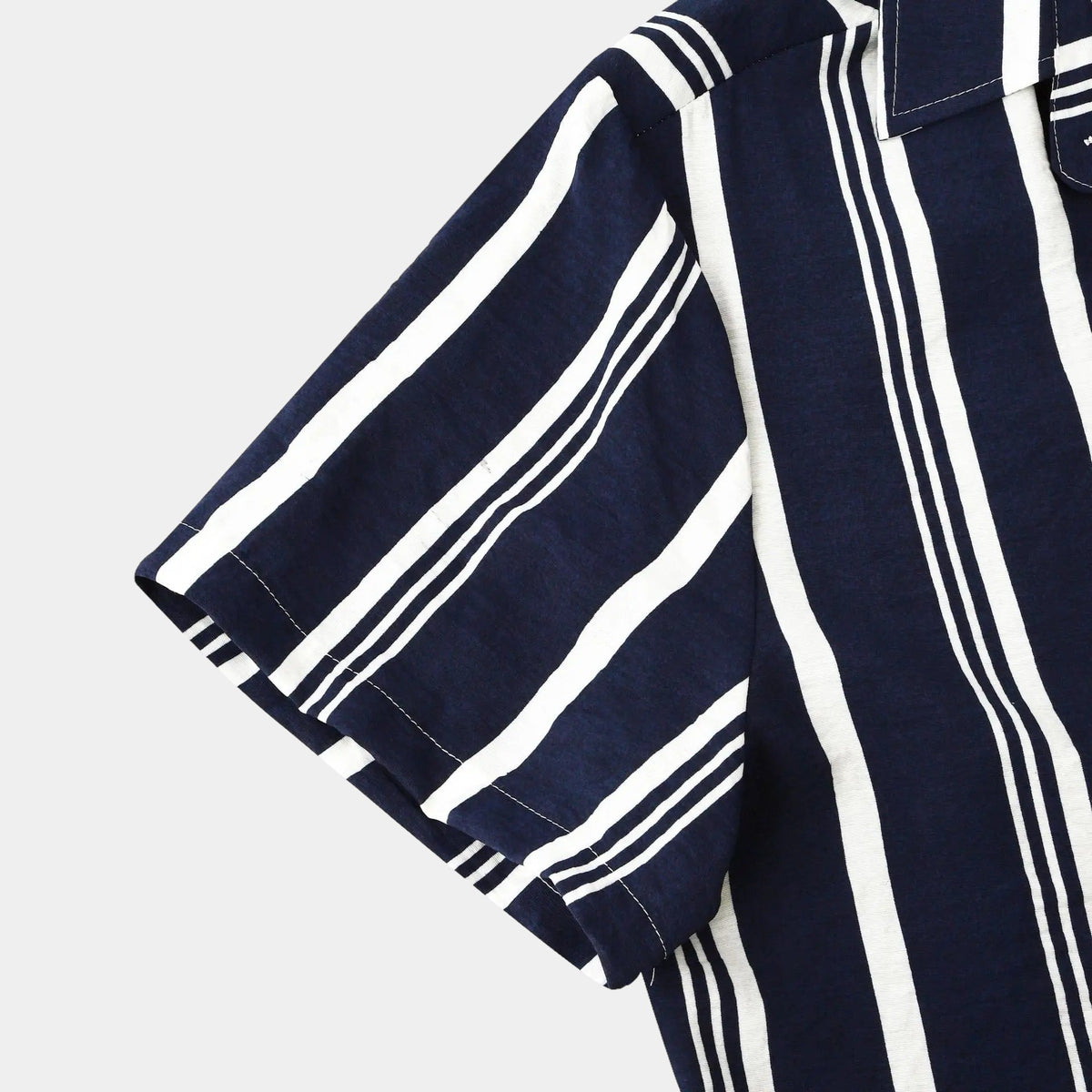 Ronan | Chemise Rayée Manches Courtes