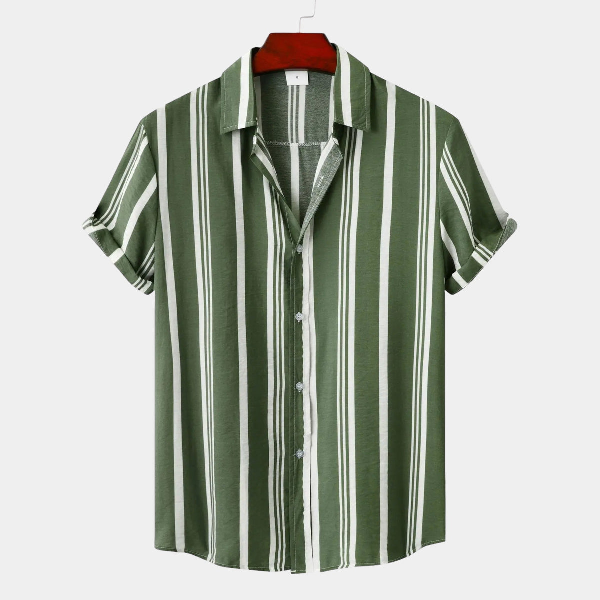 Ronan | Chemise Rayée Manches Courtes