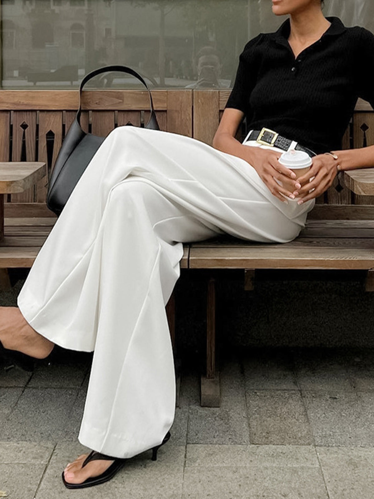 Marina | Pantalon Large Plisse