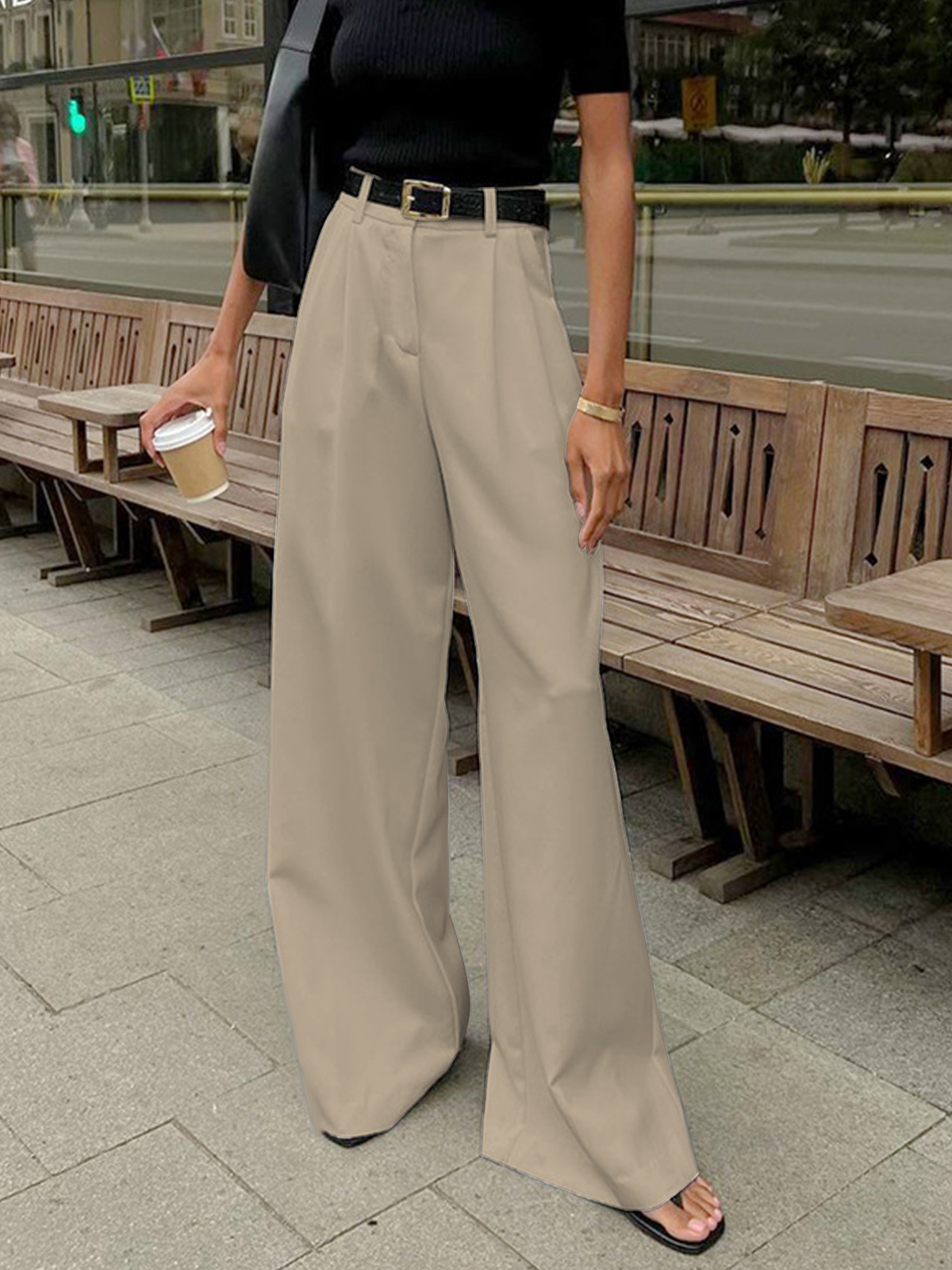 Marina | Pantalon Large Plisse