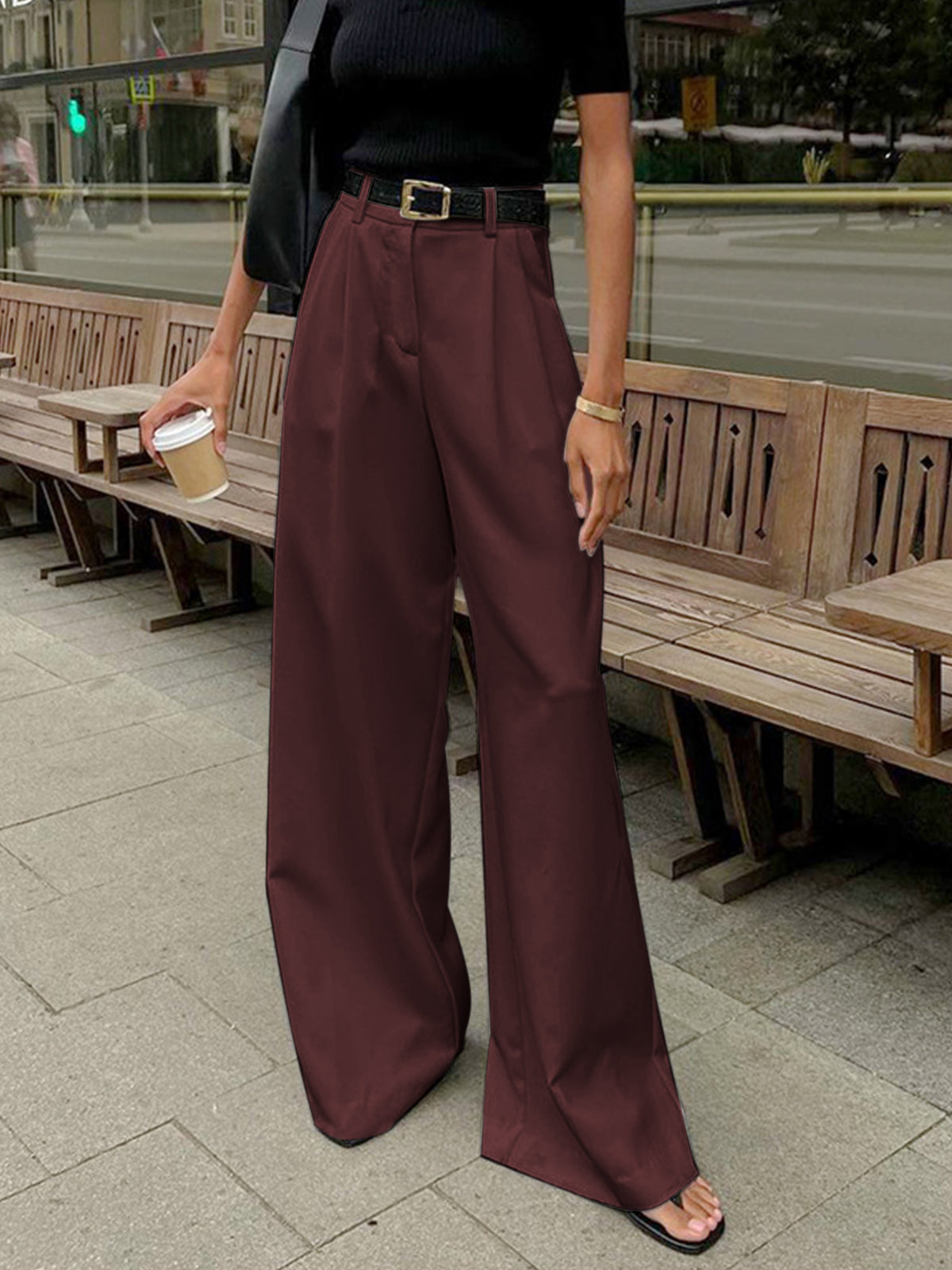 Marina | Pantalon Large Plisse