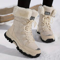 Prisca | Bottes Montantes Lacets Bordure Duveteuse