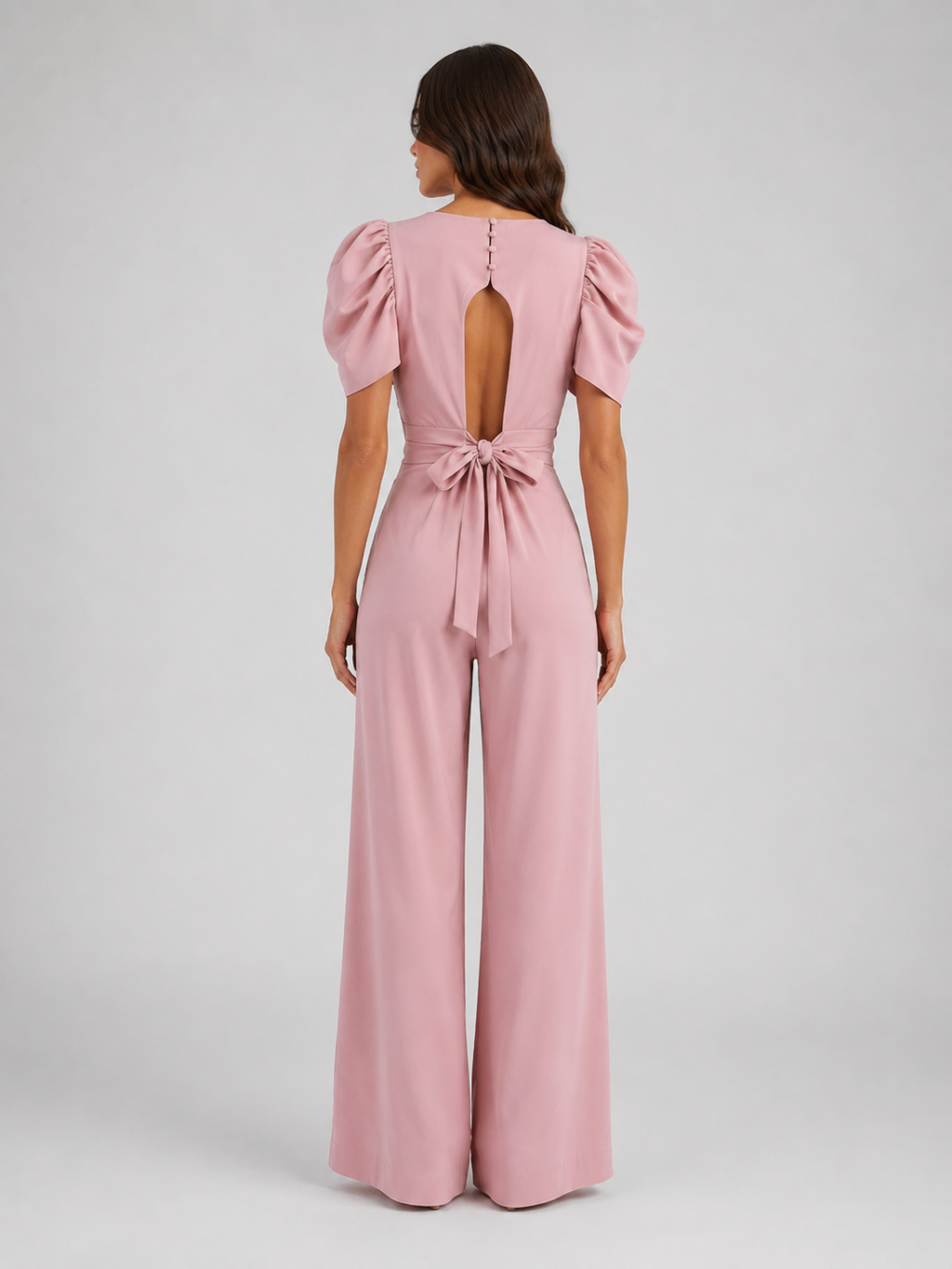Clémence | Combinaison Pantalon Large Manches Bouffantes Femme