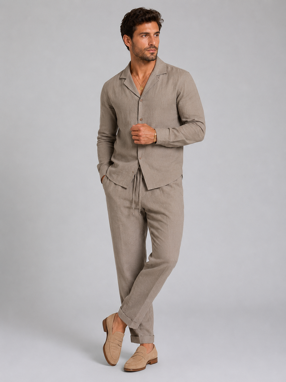 Tom | Ensemble Chemise & Pantalon Aspect Lin