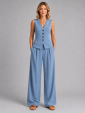 Aveline | Ensemble Gilet Pantalon Large