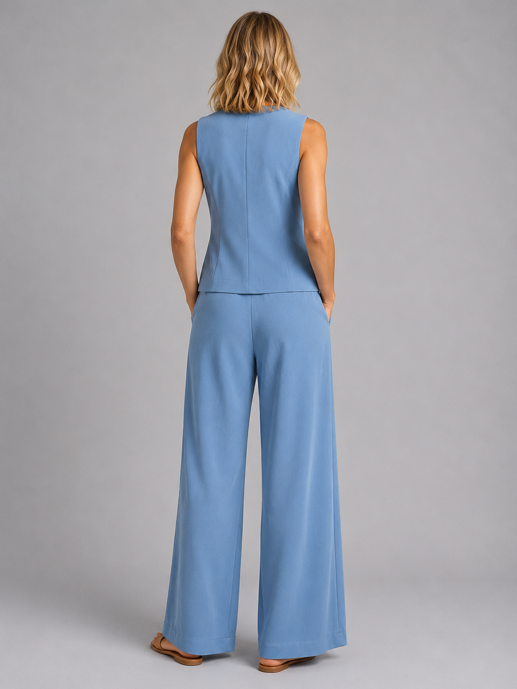 Aveline | Ensemble Gilet Pantalon Large
