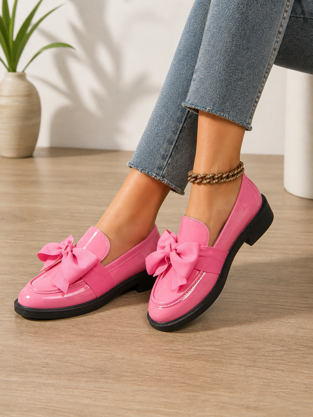 Diane | Mocassins Cuir Nœud Femme