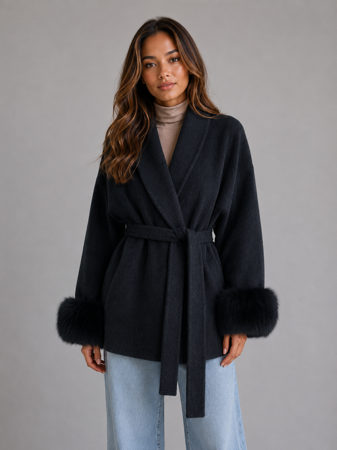 Joséphine | Manteau Laine Ceinturé